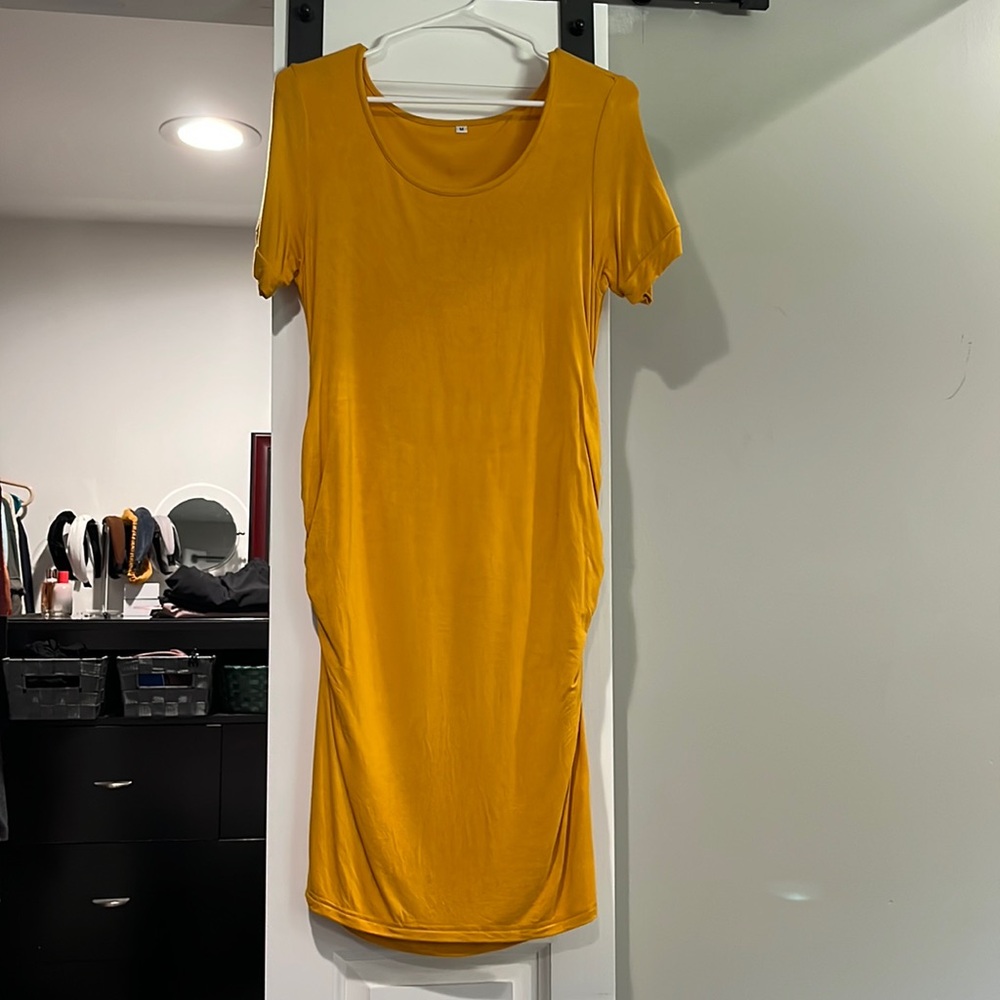 Yellow maternity dress